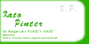 kato pinter business card